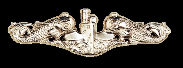 U.S. Navy Submarine Warfare Insignia — Officer (gold dolphins)